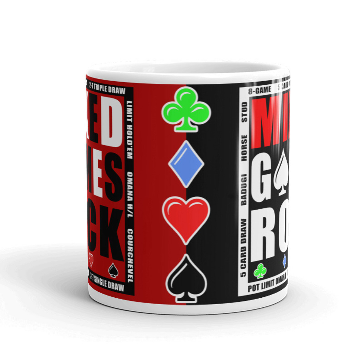 Mixed Games Rock Poker Mug - Middle