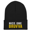 Nice-One-Bruvva-Cuffed-Beanie-Black