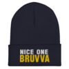 Nice-One-Bruvva-Cuffed-Beanie-Navy