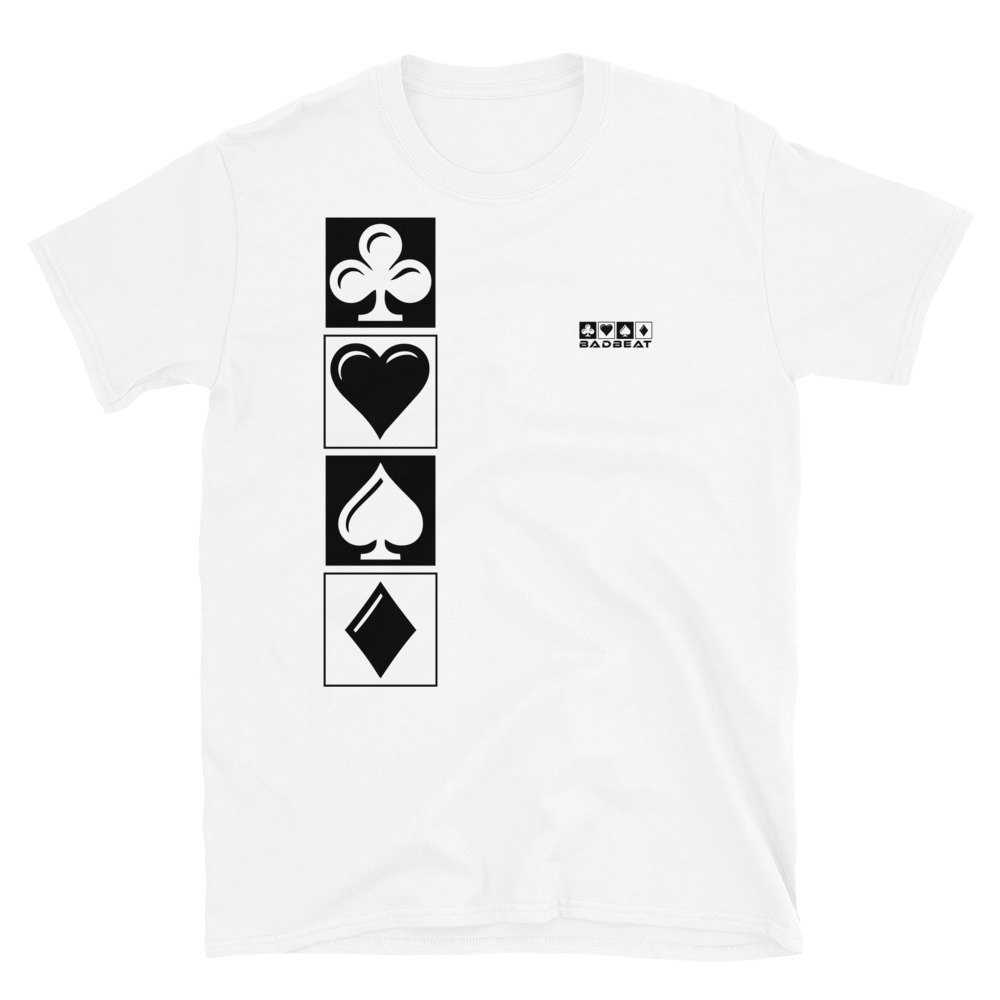 Four Suits Poker T-Shirt-White