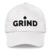 Grind Poker Dad Hat - White