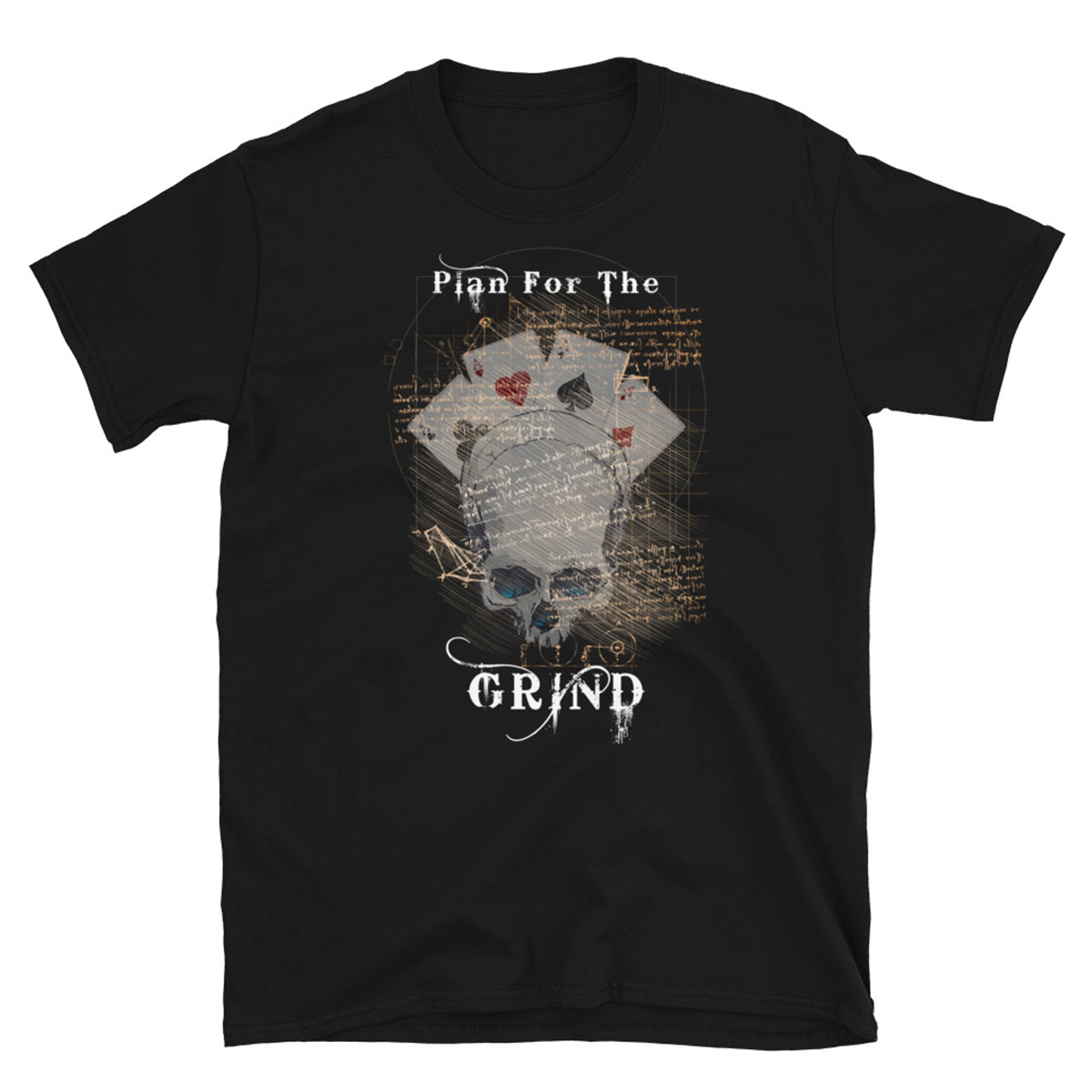 Plan For The Grind Poker T-Shirt - Black
