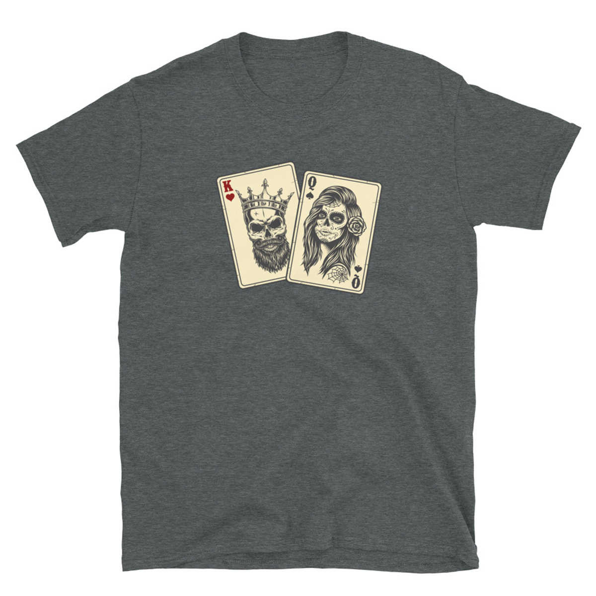 King and Queen of Twitch Poker T-Shirt - Dark Heather