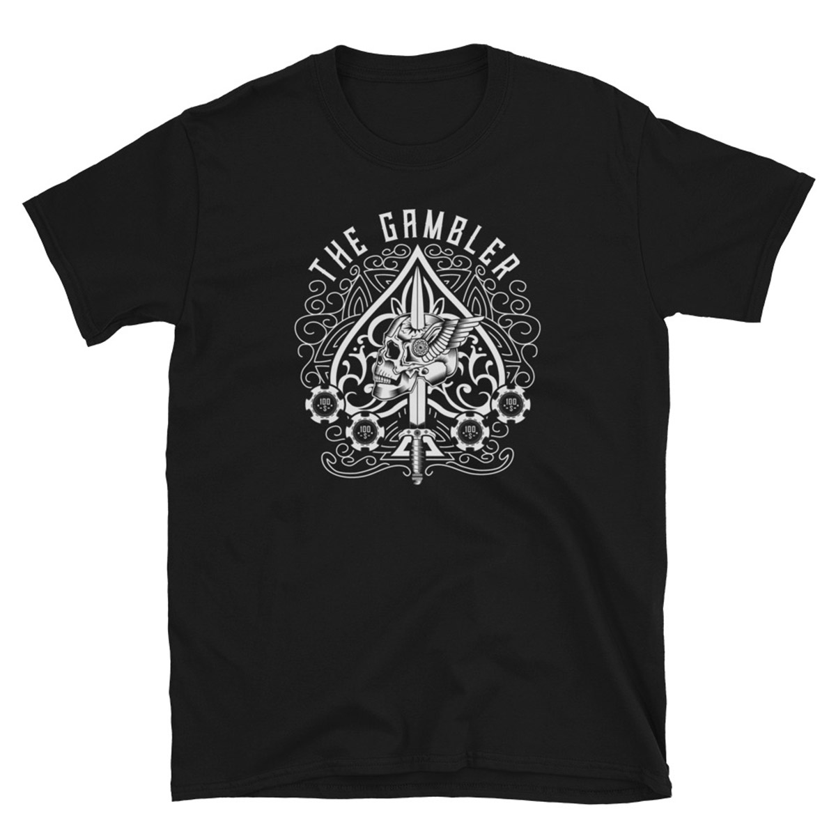 The Gambler Poker T-Shirt-Black