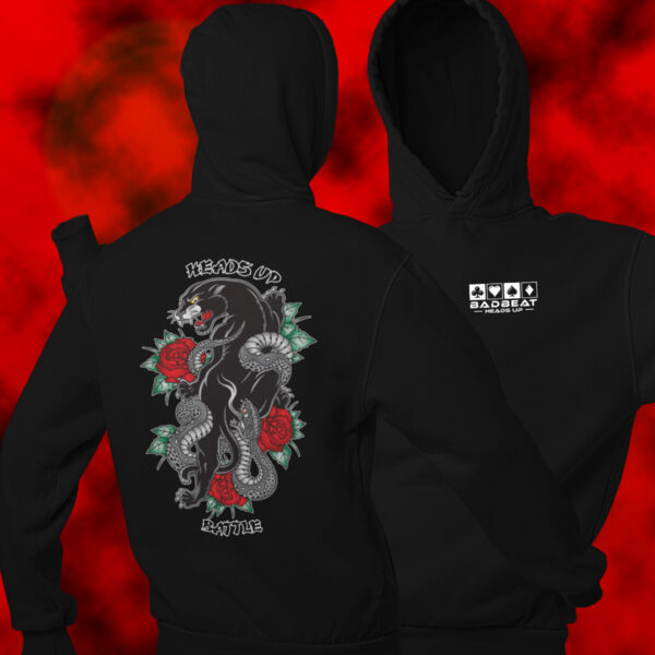 Heads Up Battle Poker Hoodie - Front n Back