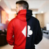 Split Suits Poker Hoodie Back