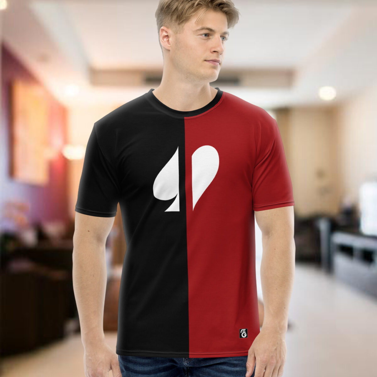 Split Suits Poker T-Shirt Model