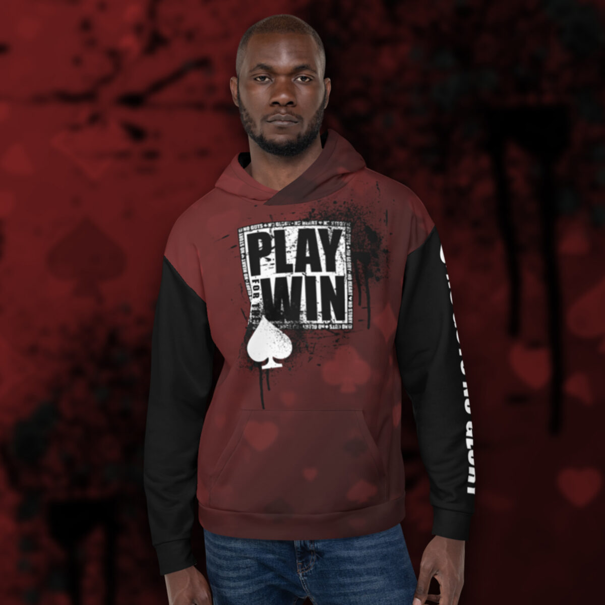 Play For The Win Poker Hoodie - Front