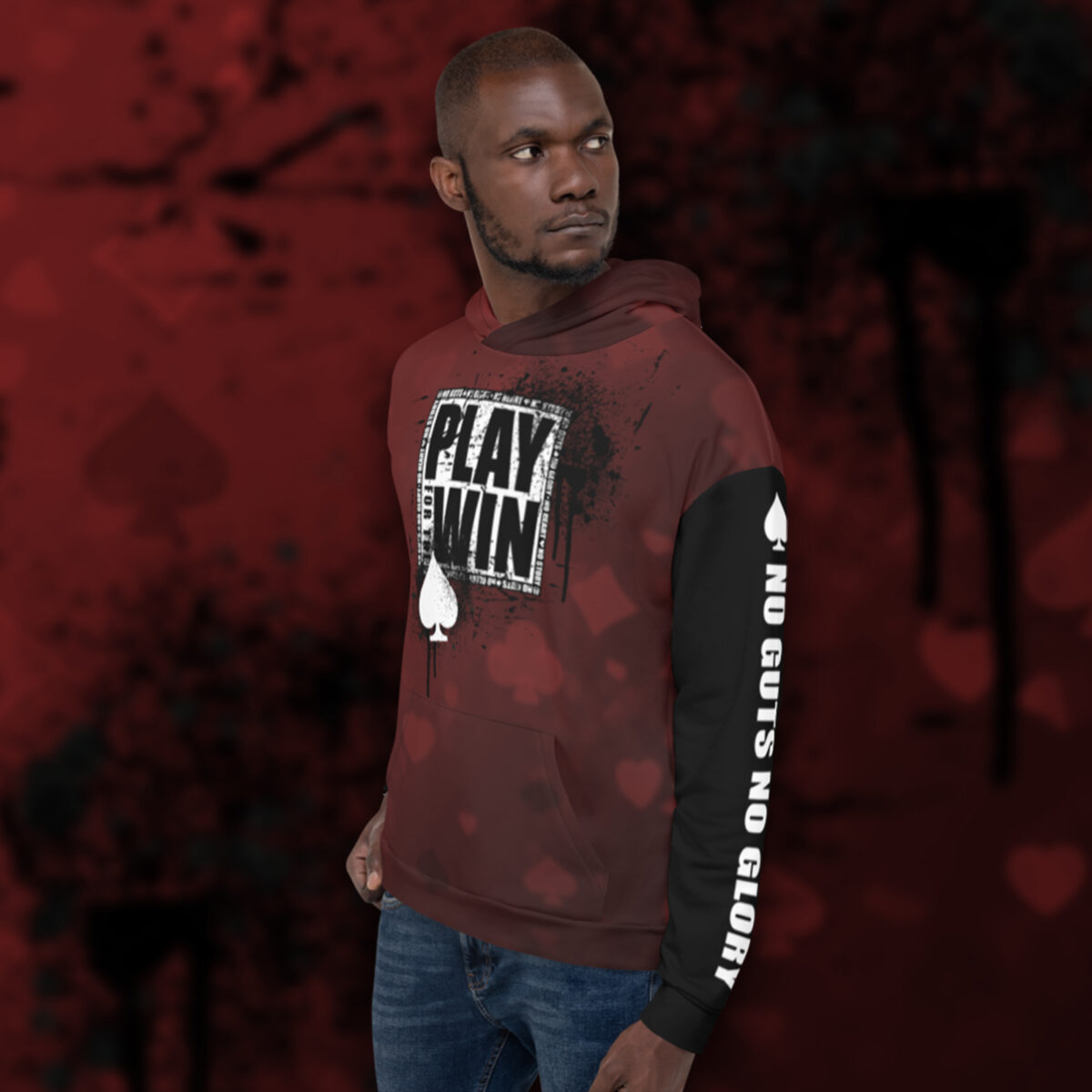 Play For The Win Poker Hoodie - Left