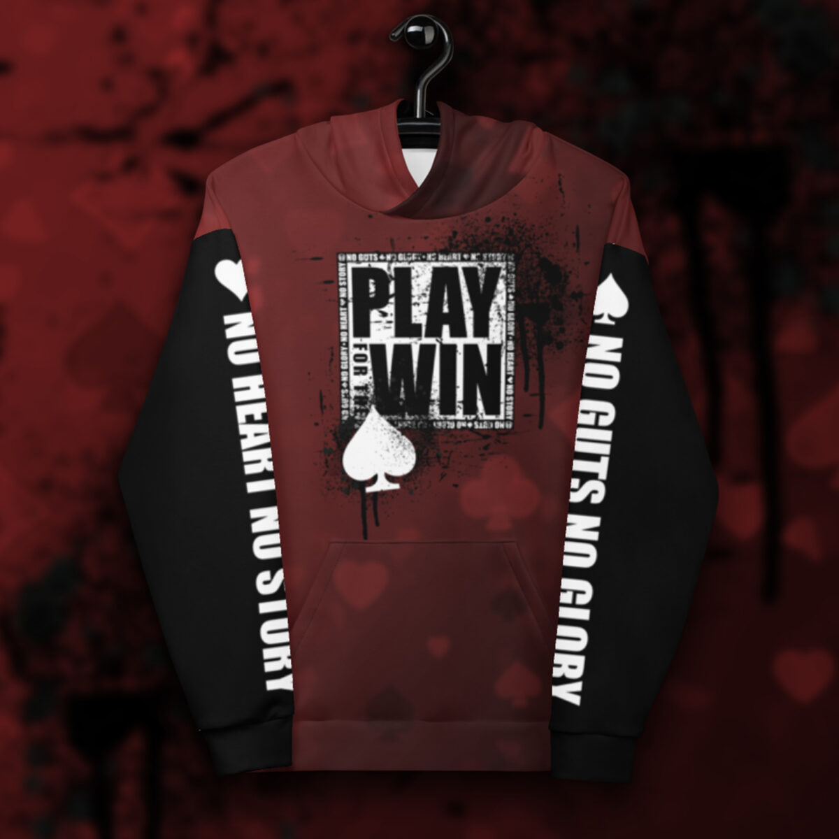 Play For The Win Poker Hoodie - On Hanger