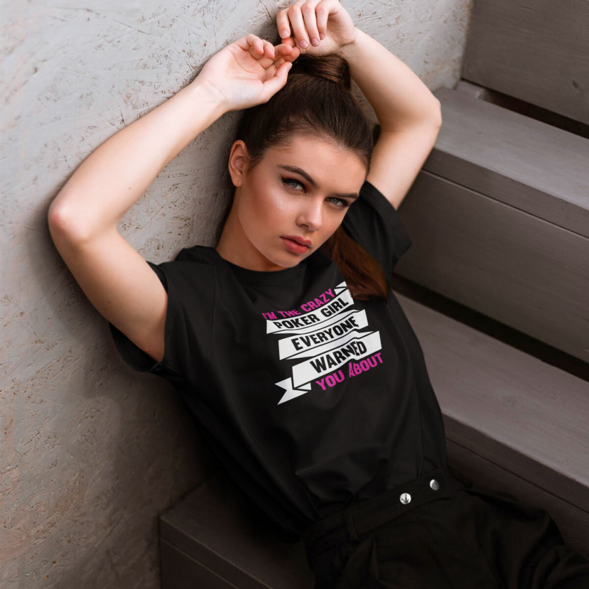 Crazy Poker Girl T-Shirt