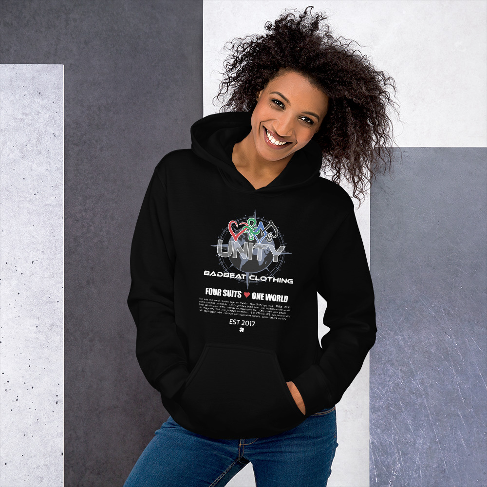 Four Suits One World In Unity Poker Hoodie